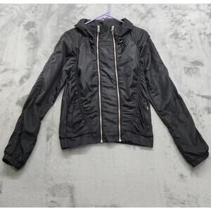 Lorna Jane Active Jacket Womens XS Black Double‎ Zip Customizable Zip Pockets